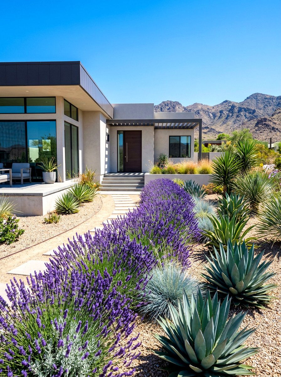 Drought tolerant lavender landscaping - 30 lavender border ideas