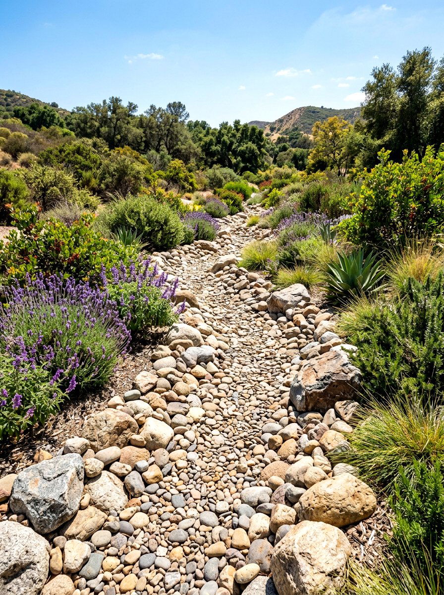 Dry Creek Bed - 30 hillside landscaping ideas