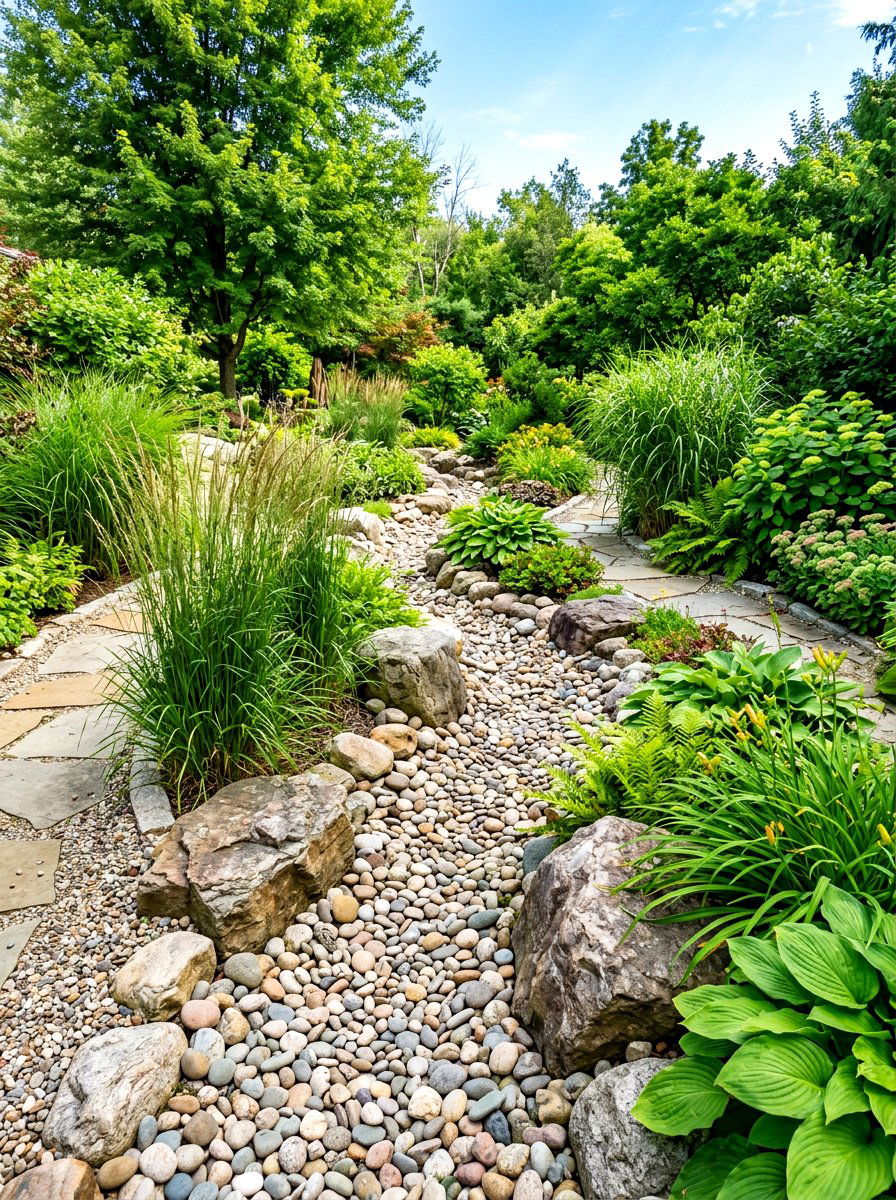 Dry Creek Bed Landscaping - 30 rock garden ideas