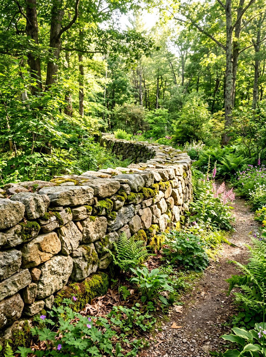 Dry Stack Stone Wall - 30 retaining wall ideas