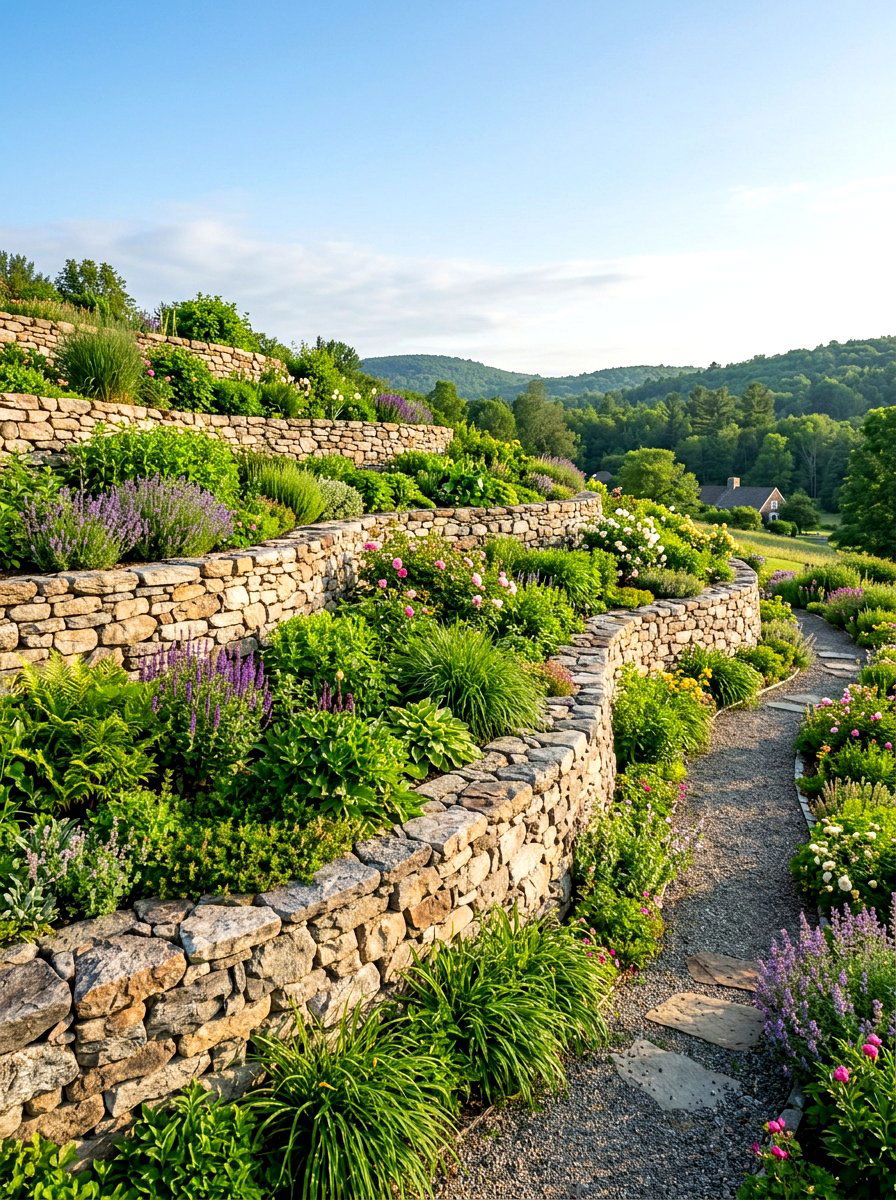 Dry Stack Stone Walls - 30 quiet luxury exterior ideas