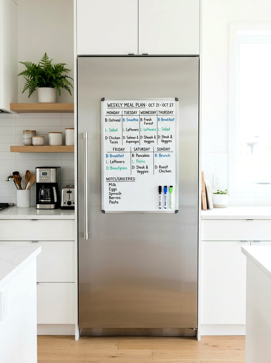 Dry erase freezer organization board - 30 freezer organization ideas