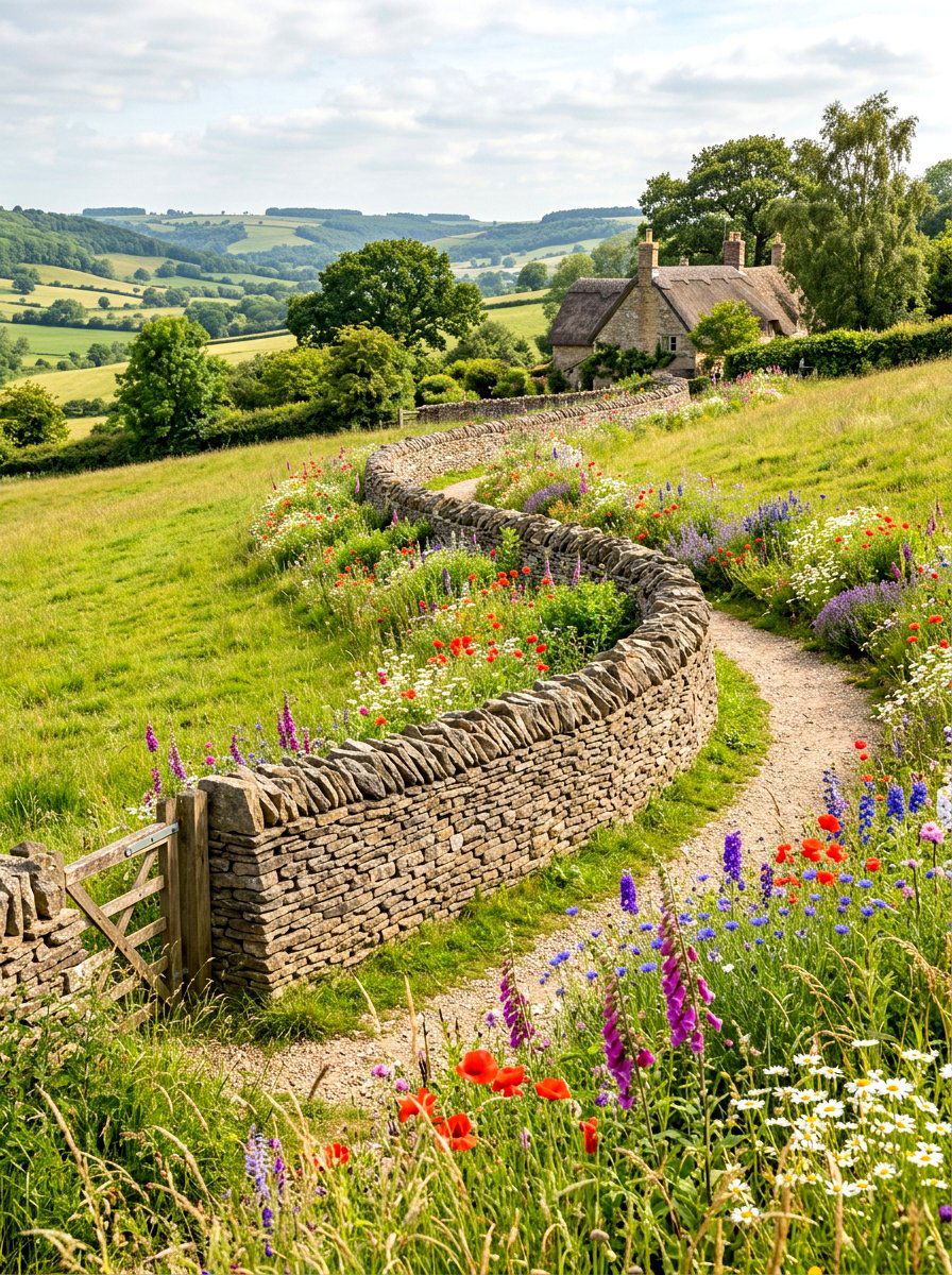 Dry stack stone wall - 30 sloped backyard retaining wall ideas