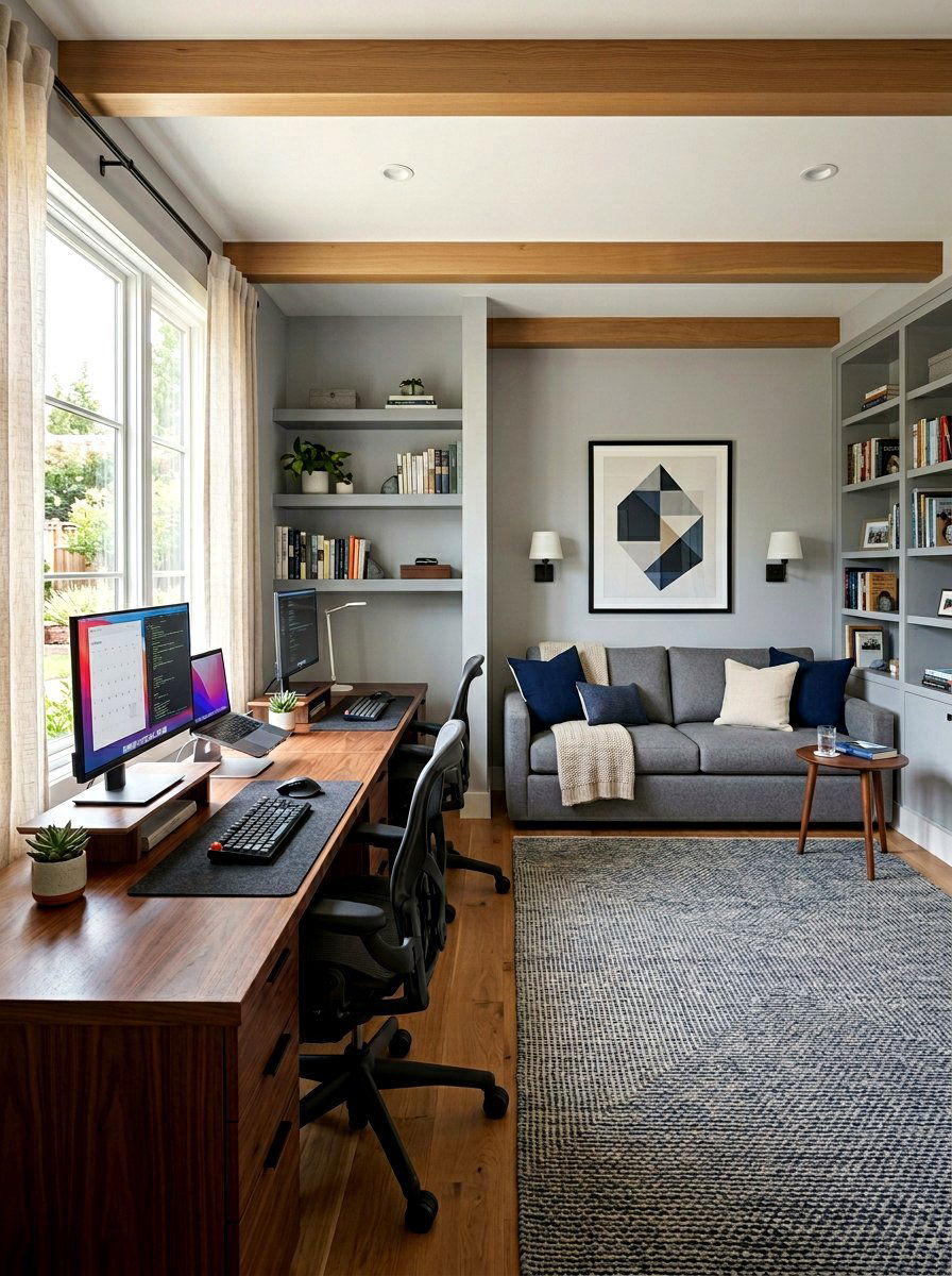 Dual Desk Guest Room Office - 30 guest room office ideas