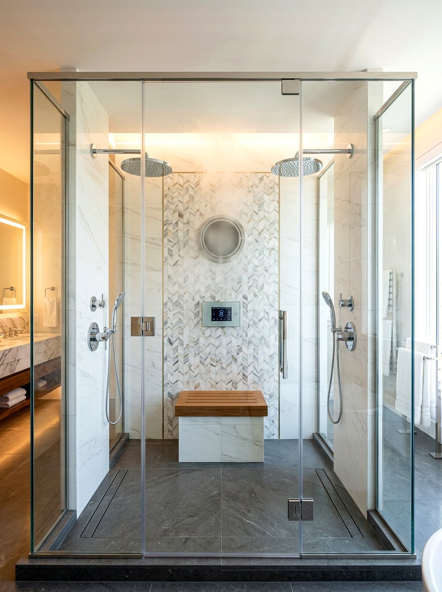 Dual Head Steam Shower - 30 steam shower bathroom ideas