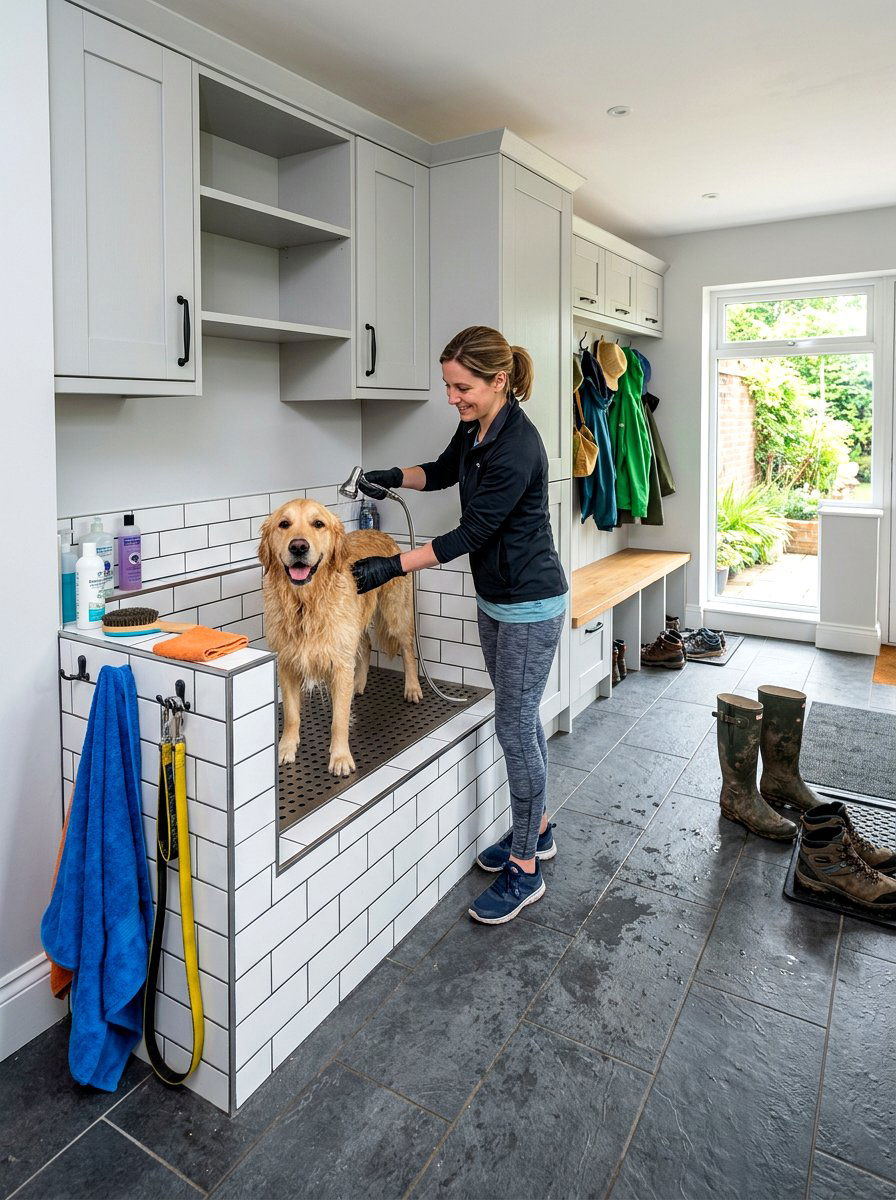 Dual Purpose Mudroom Dog Wash - 30 dog wash station ideas luxury