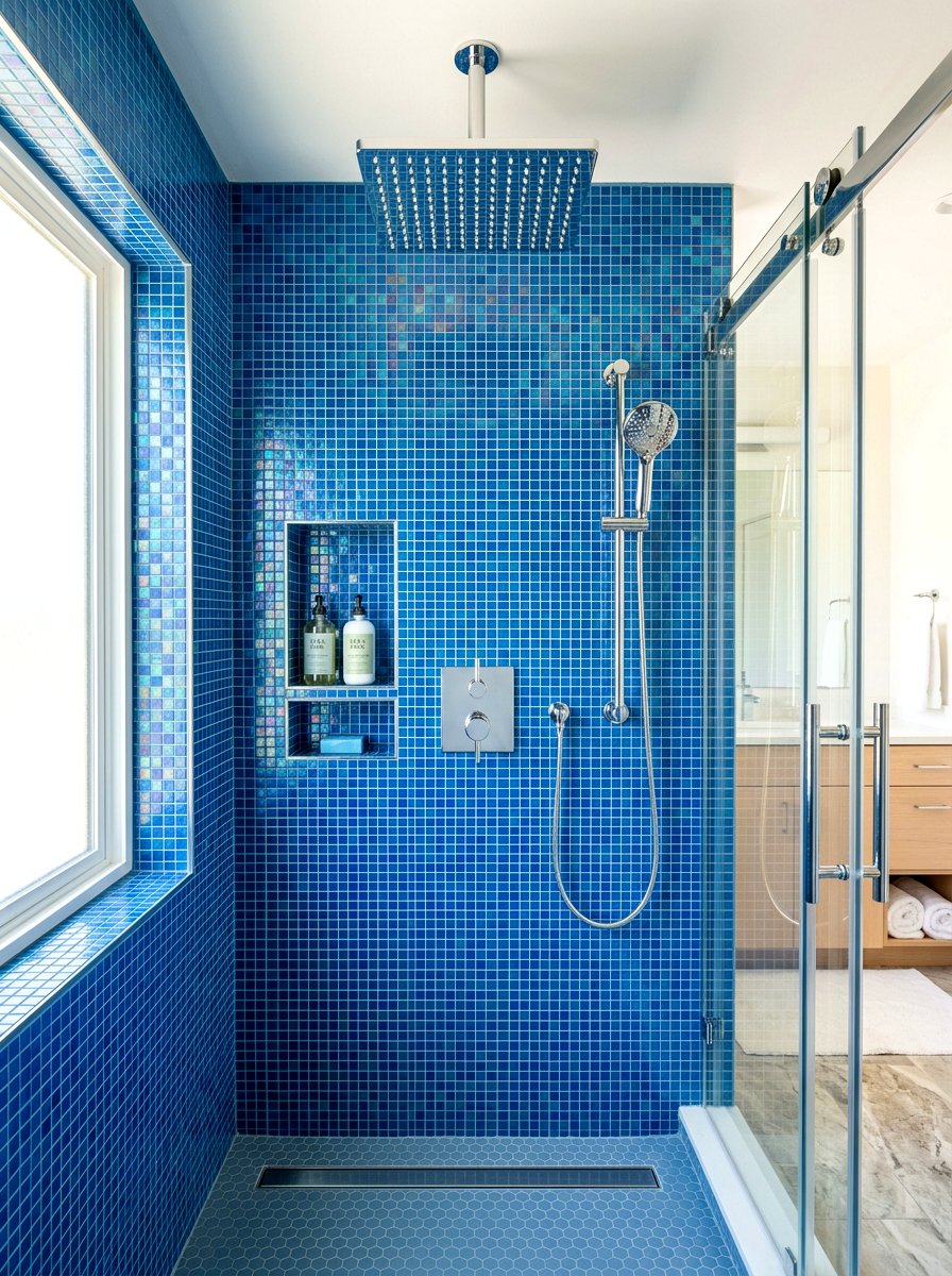 Dual Rain Shower - 30 rain head shower bathroom ideas