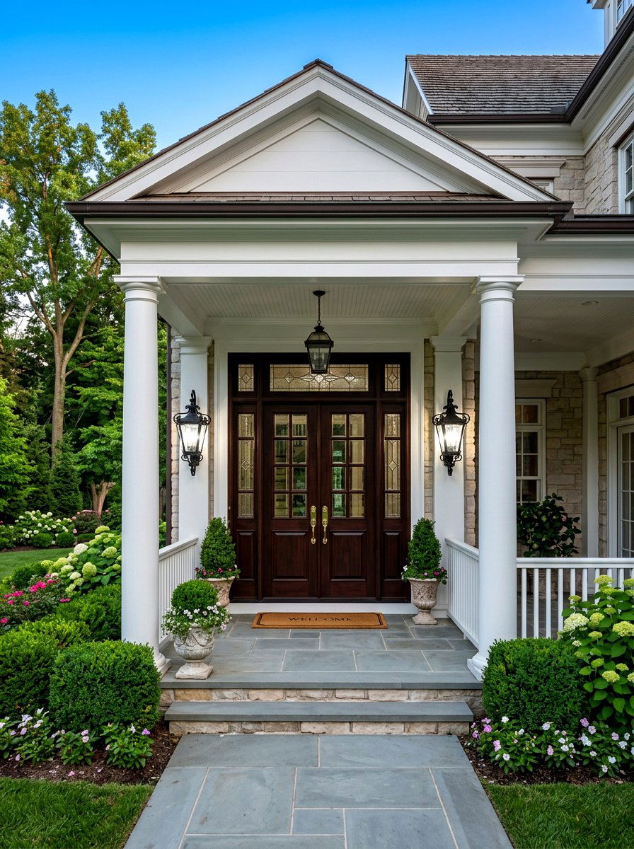 Dual Wall Sconce - 30 porch lighting ideas