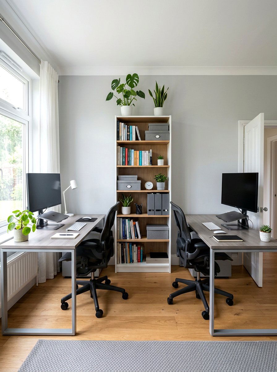 Dual Workstation Room - 30 private study room ideas