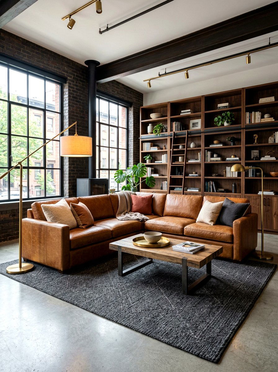 Durable leather living room - 30 family friendly living room ideas