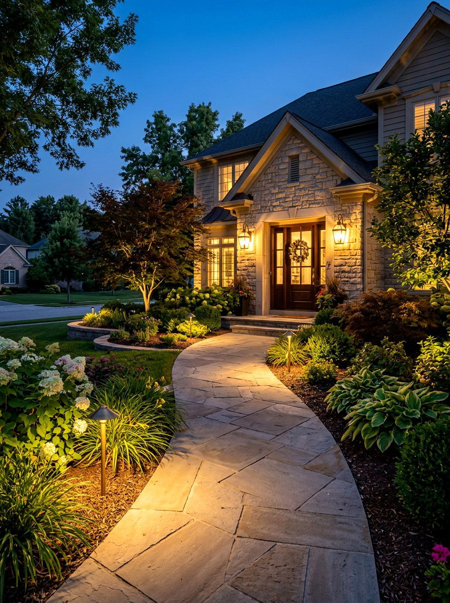 Dusk To Dawn Lights - 30 front path lighting ideas