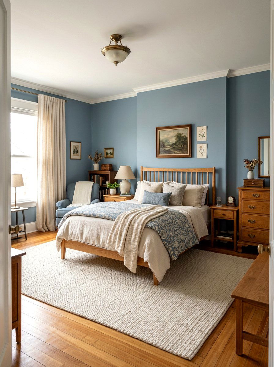 Dusty Blue And Cream Decor - 30 dusty blue bedroom ideas