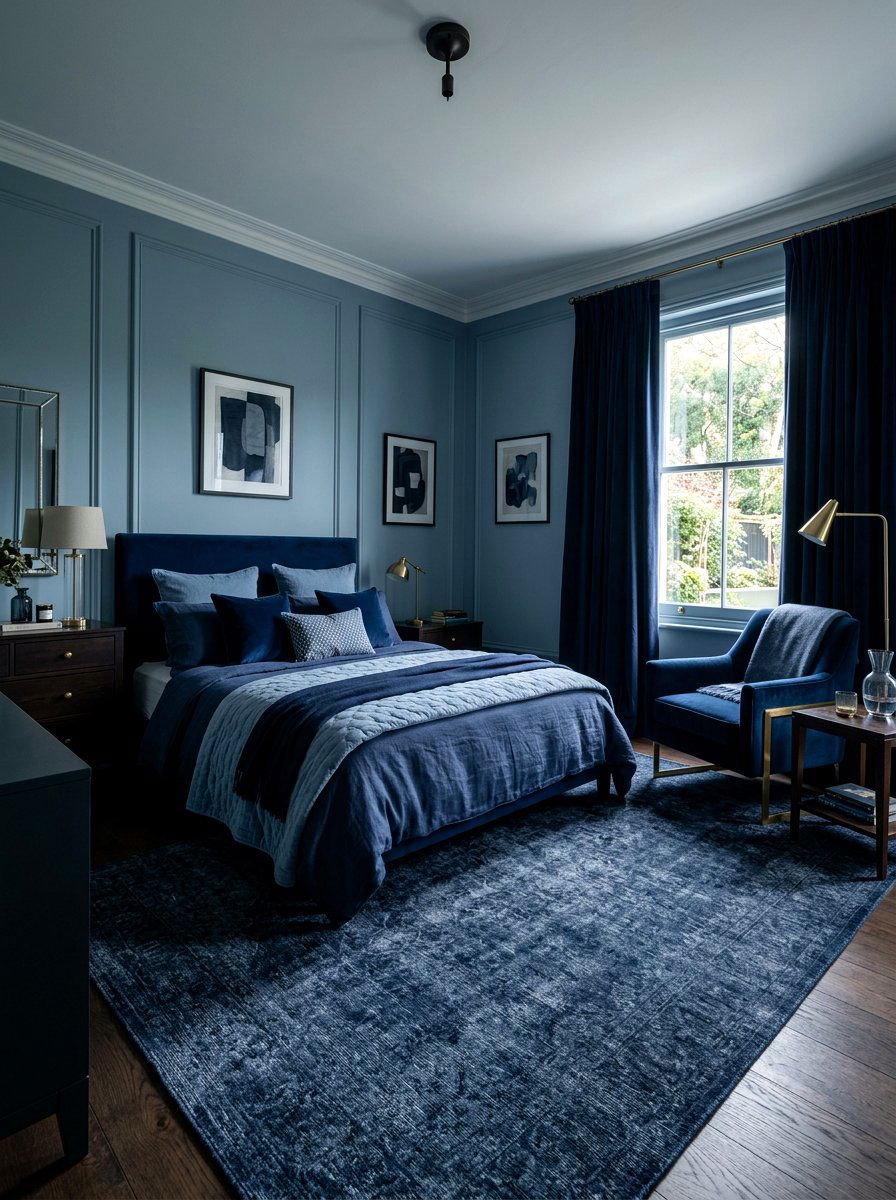 Dusty Blue And Navy Bedroom - 30 dusty blue bedroom ideas
