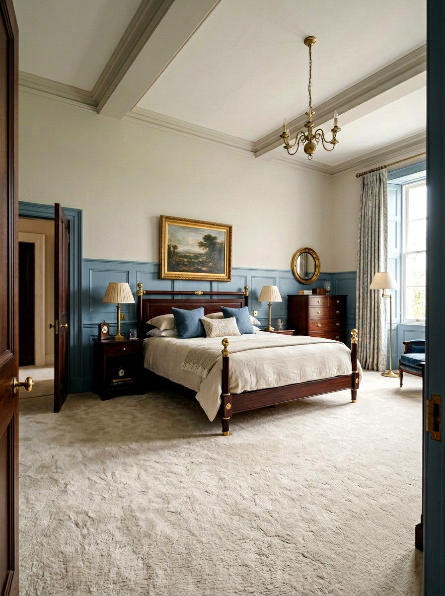 Dusty Blue Wainscoting - 30 dusty blue bedroom ideas
