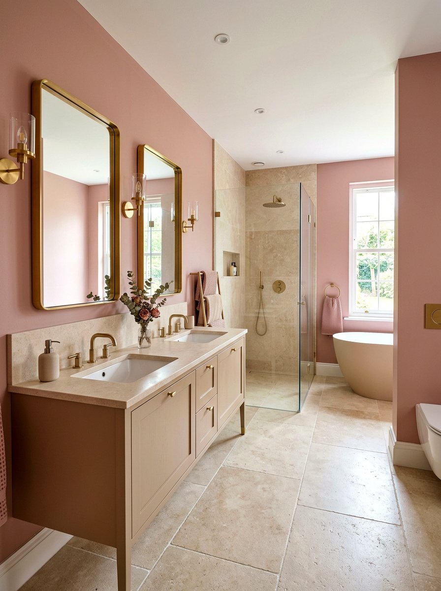Dusty Rose And Beige Bathroom - 30 bathroom color scheme ideas
