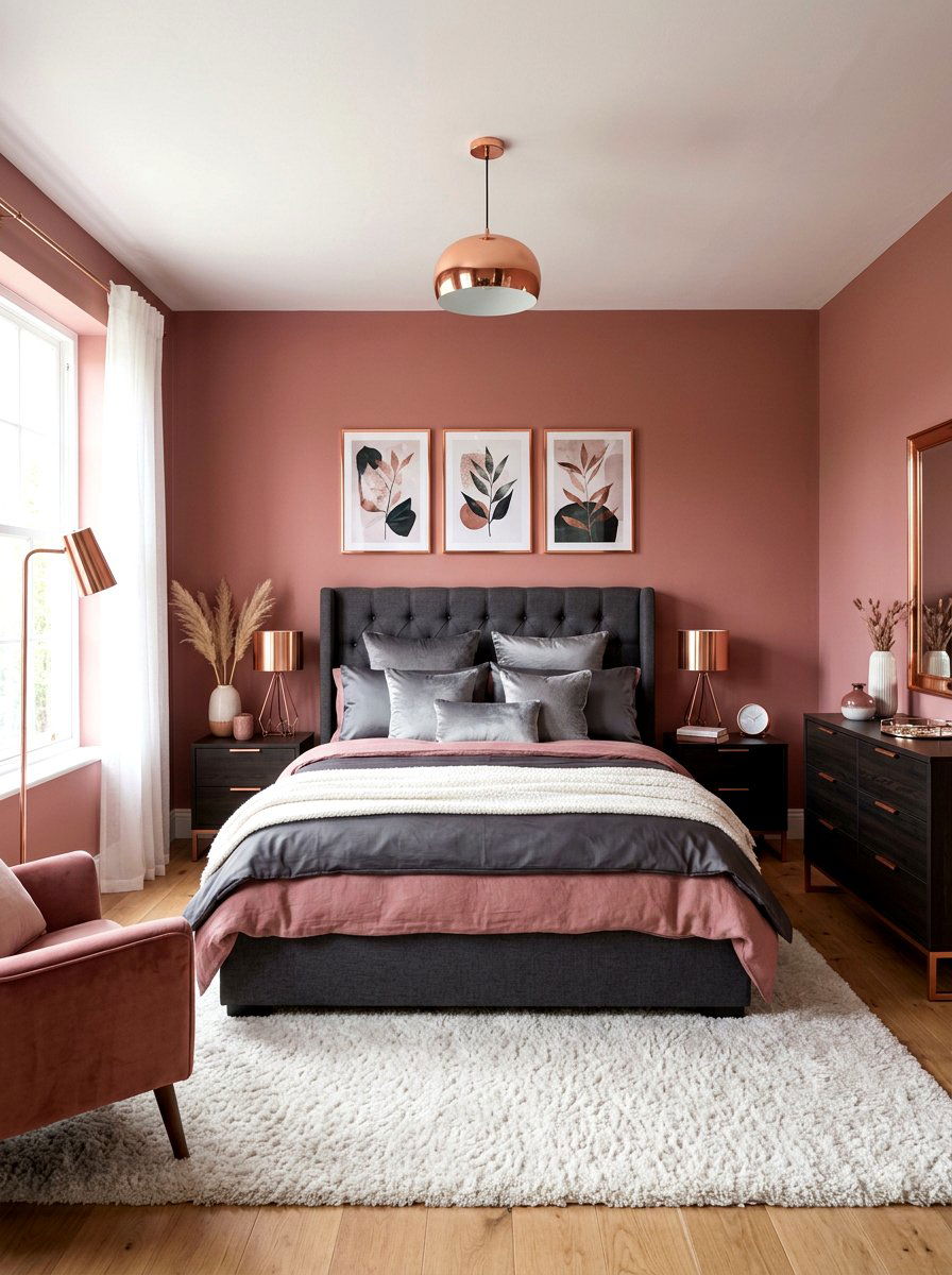 Dusty Rose Bedroom - 30 healing color bedroom ideas