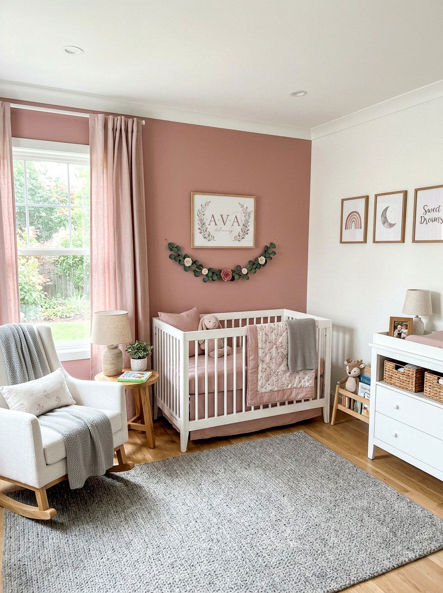 Dusty Rose Nursery - 30 minimalist nursery ideas