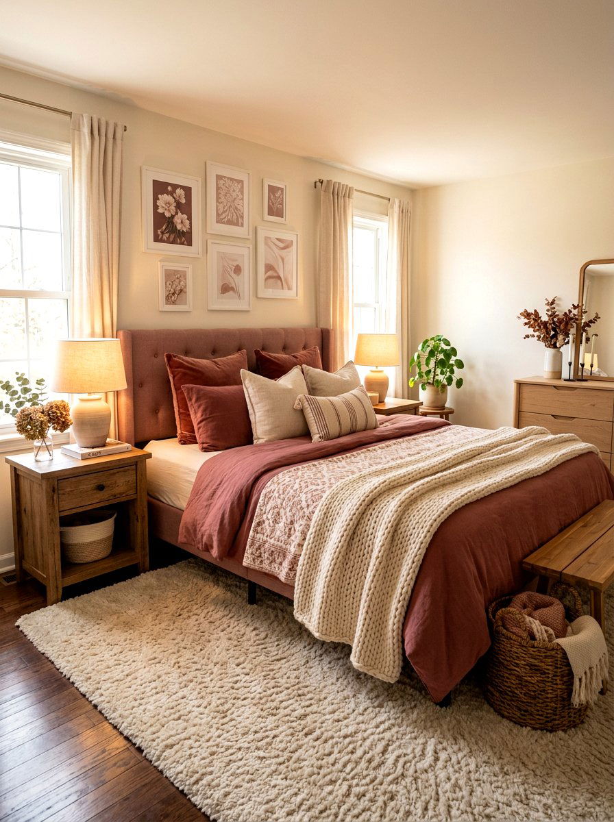Dusty Rose and Cream - 30 dusty rose bedroom ideas