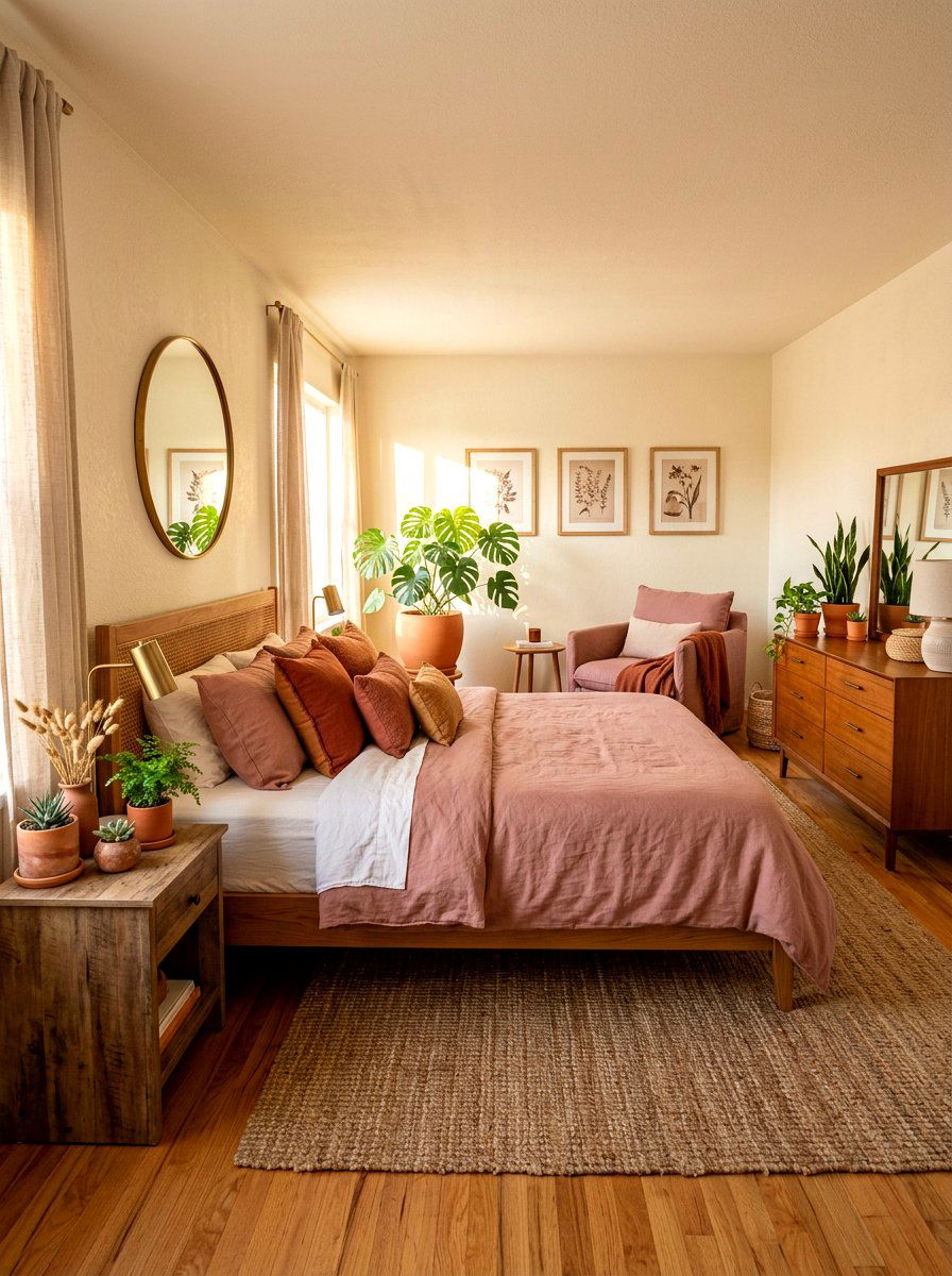 Dusty Rose and Terracotta - 30 dusty rose bedroom ideas