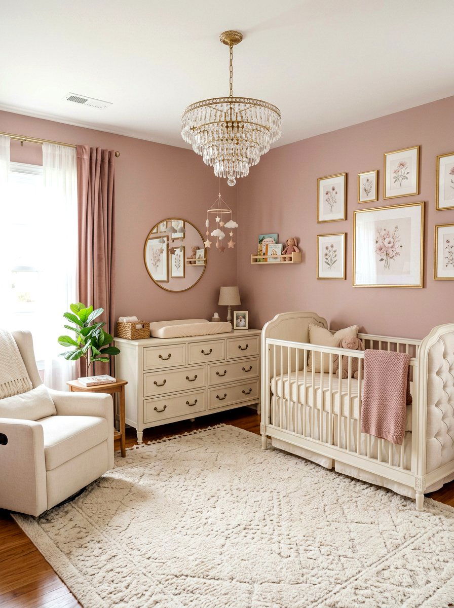 Dusty rose nursery - 30 soft traditional nursery ideas
