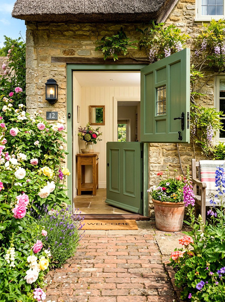 Dutch Door Entryway - 30 cottage home decor ideas