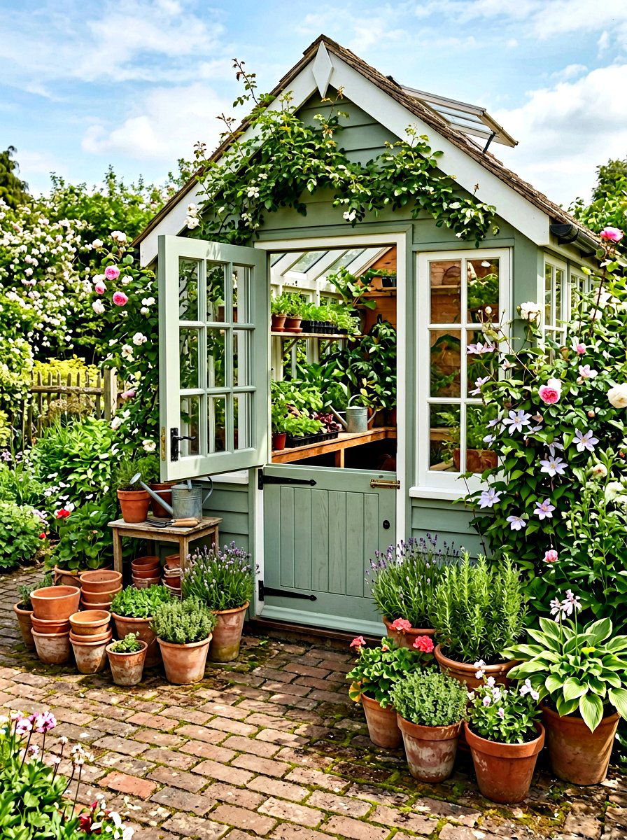 Dutch Door Greenhouse Shed - 30 greenhouse shed combo ideas