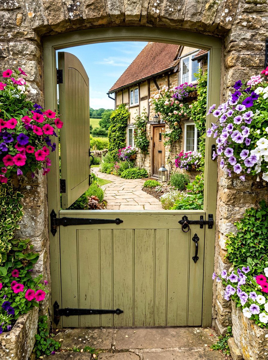 Dutch door style gate - 30 cottage gate curb appeal ideas