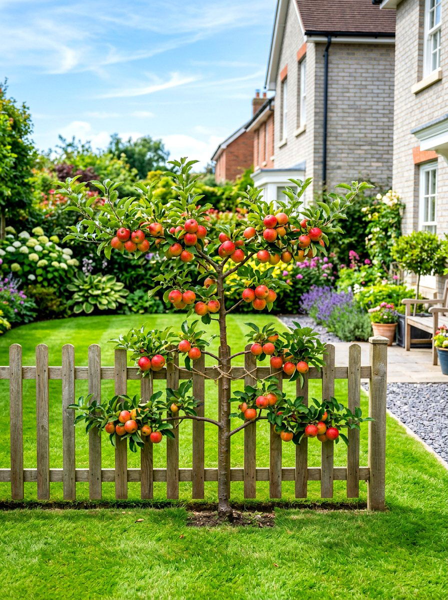 Dwarf Apple Tree - 30 espalier fruit tree wall ideas