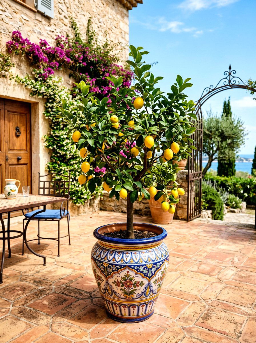 Dwarf Fruit Tree - 30 small space container garden ideas