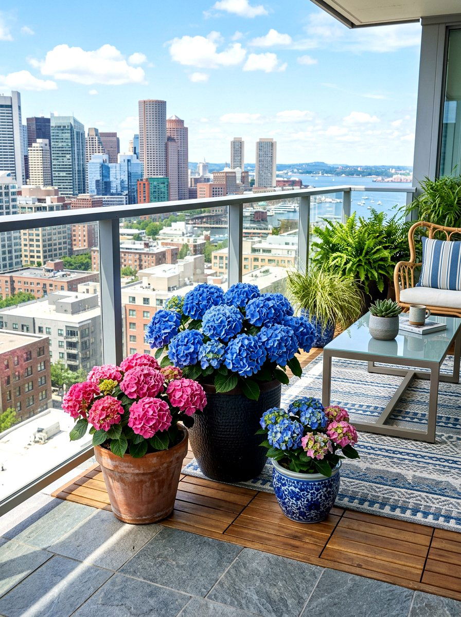 Dwarf Hydrangea Container Garden - 30 hydrangea garden ideas