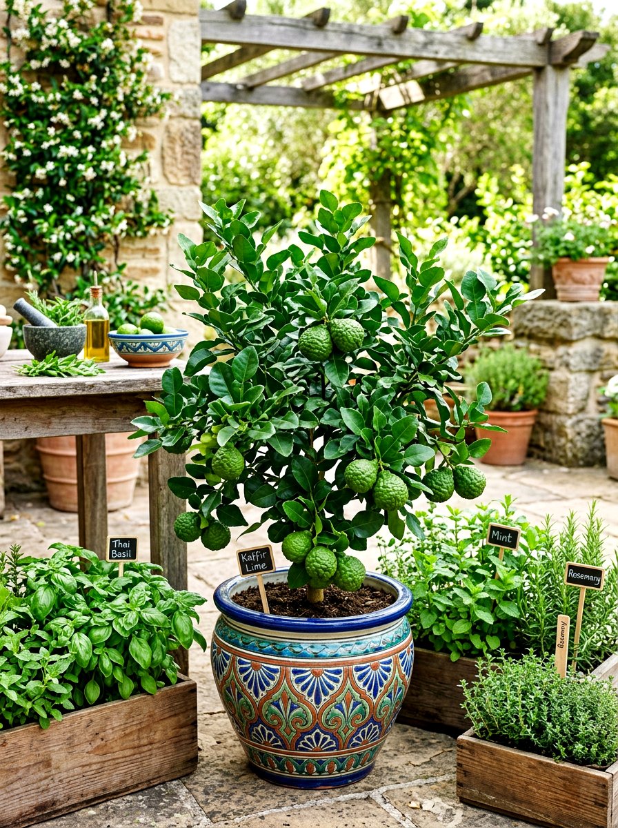 Dwarf Kaffir Lime Garden - 30 dwarf citrus garden ideas