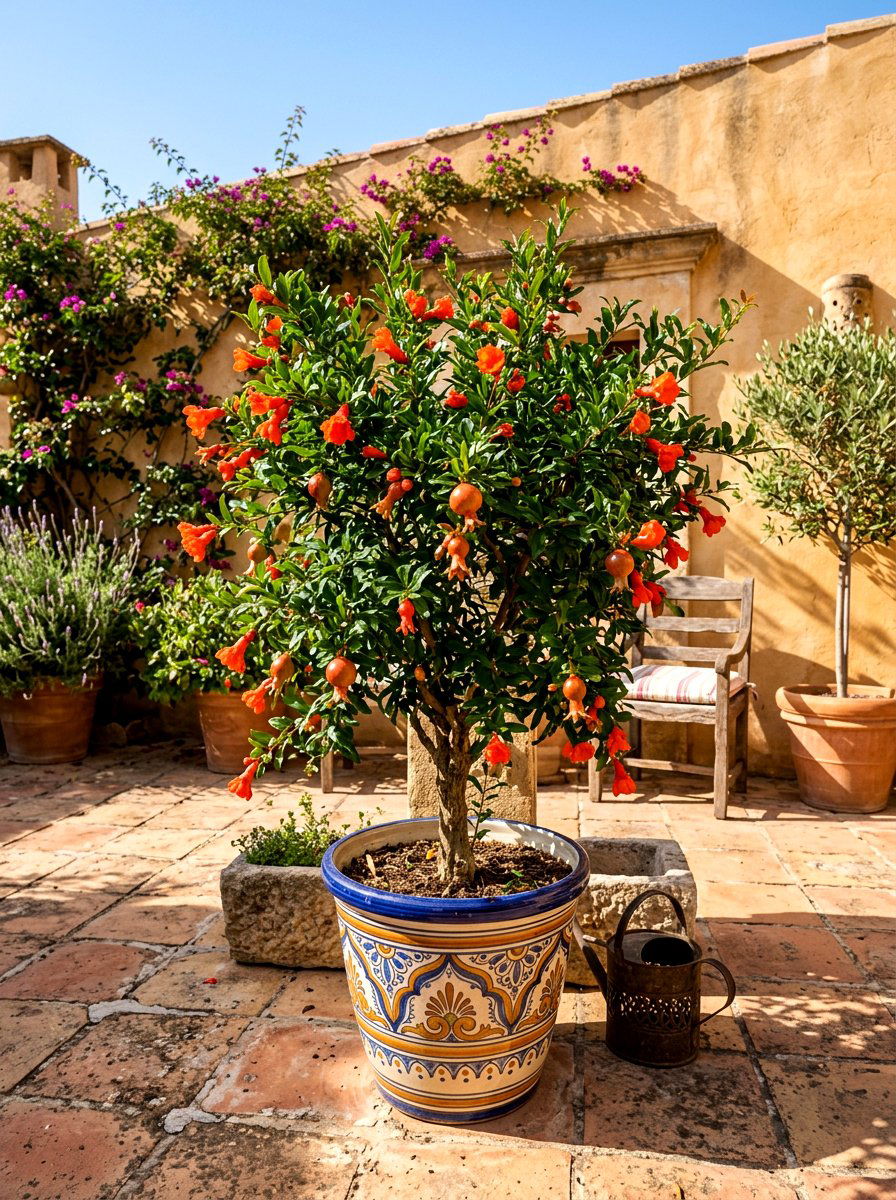 Dwarf Pomegranate Tree Patio - 30 dwarf fruit tree garden ideas