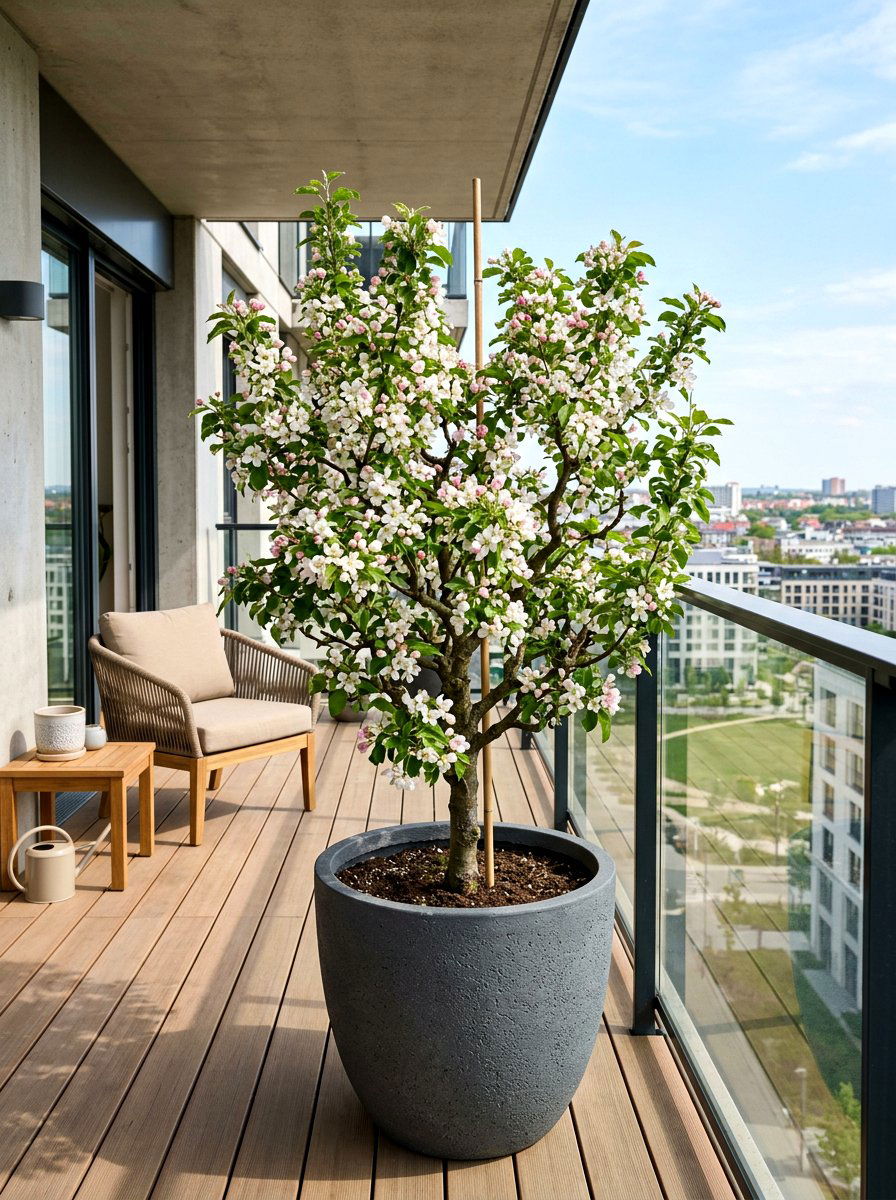 Dwarf fruit tree - 30 apartment garden ideas