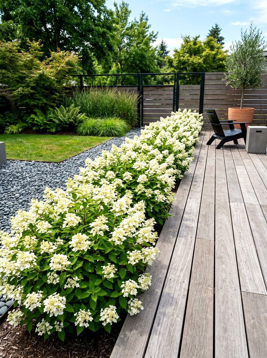 Dwarf hydrangea low border - 30 hydrangea hedge ideas