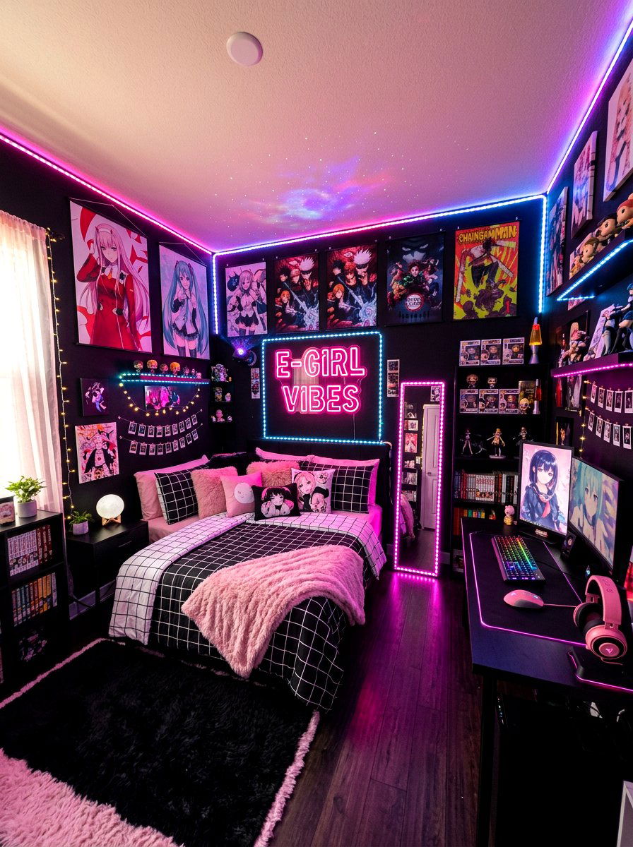 E Girl Aesthetic Room - 30 cool teen room ideas aesthetic