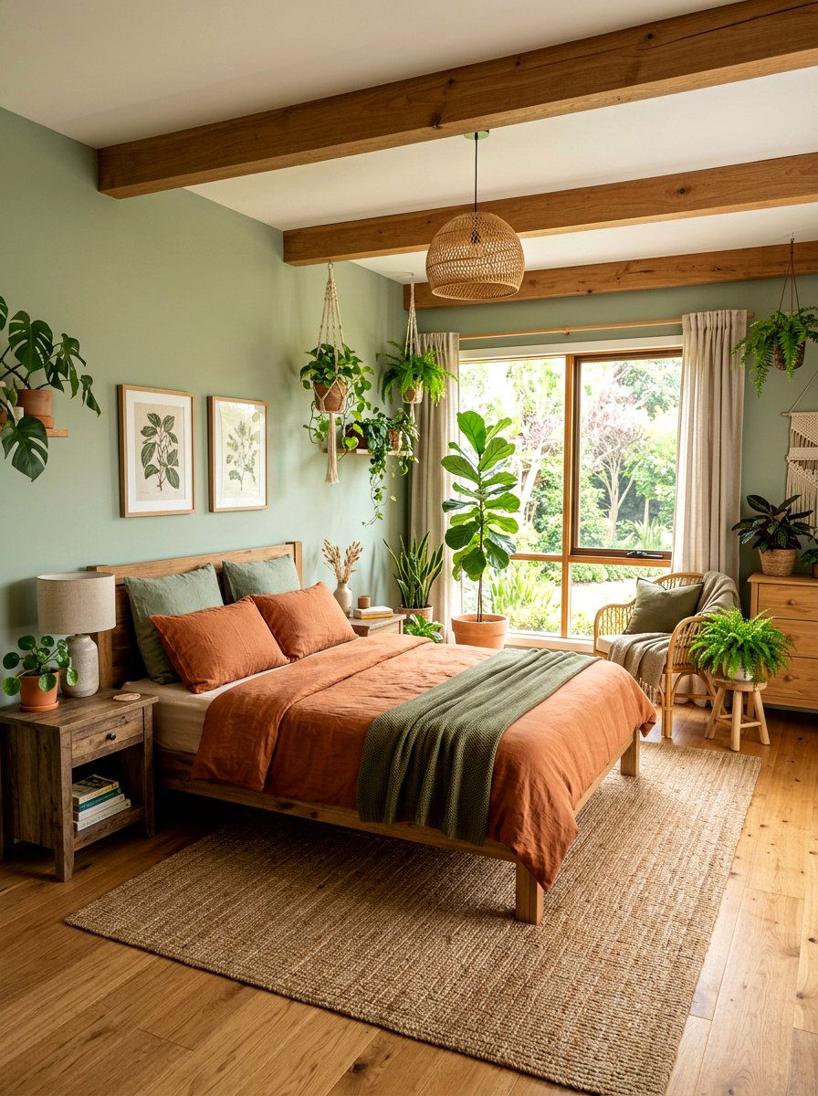 Earth Tone Bed - 30 upholstered bed ideas