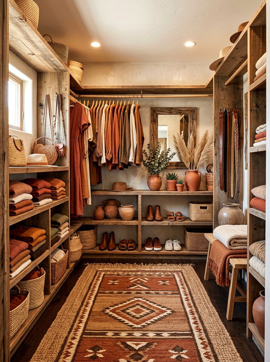 Earth Tone Closet - 30 color coordinated closet ideas