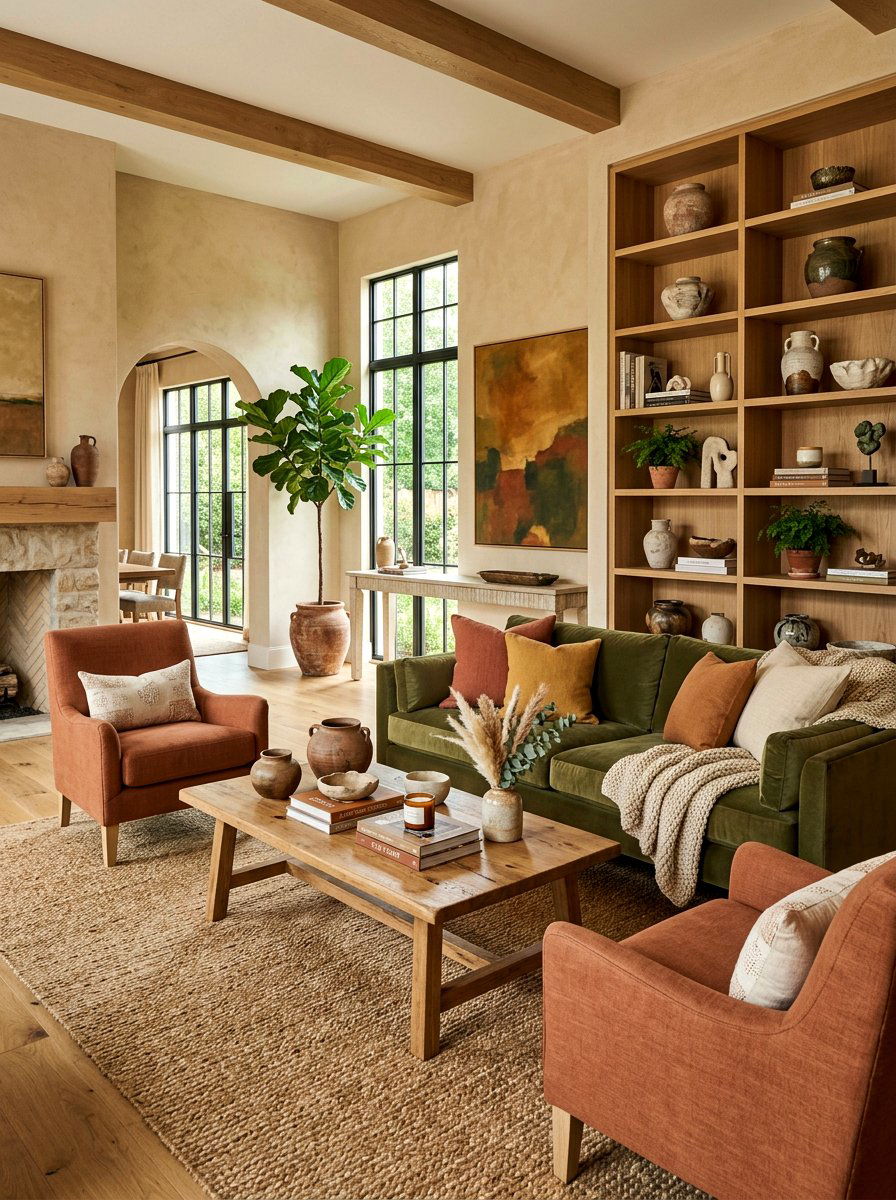 Earth Tone Elegant Living Room - 30 formal living room ideas