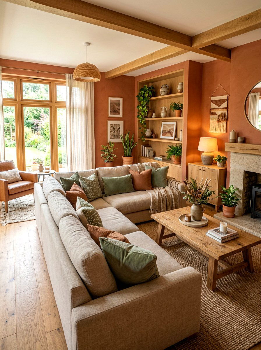 Earth Tone Family Room - 30 family room decor ideas