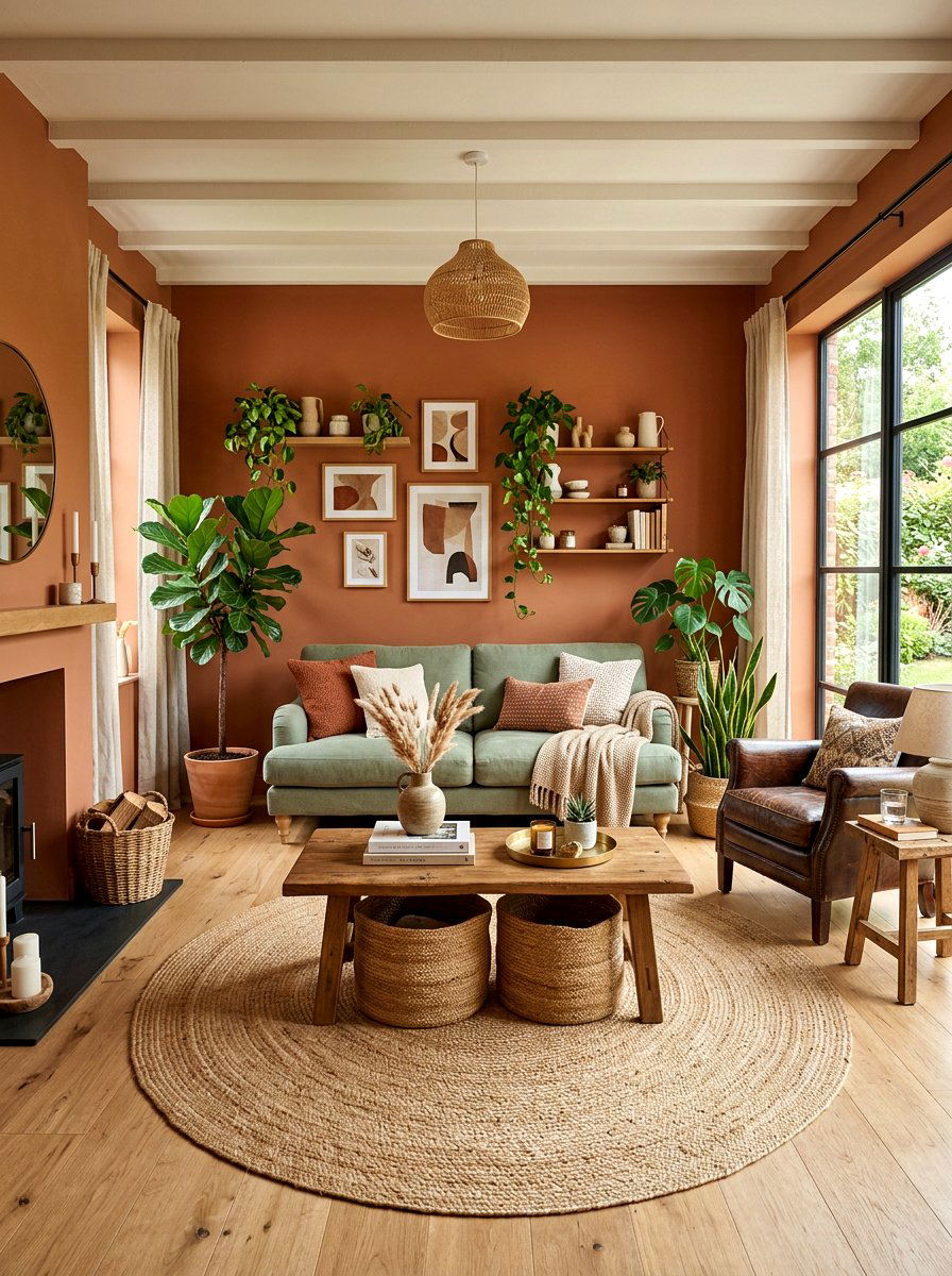 Earth Tone Living Room - 30 cozy family room ideas