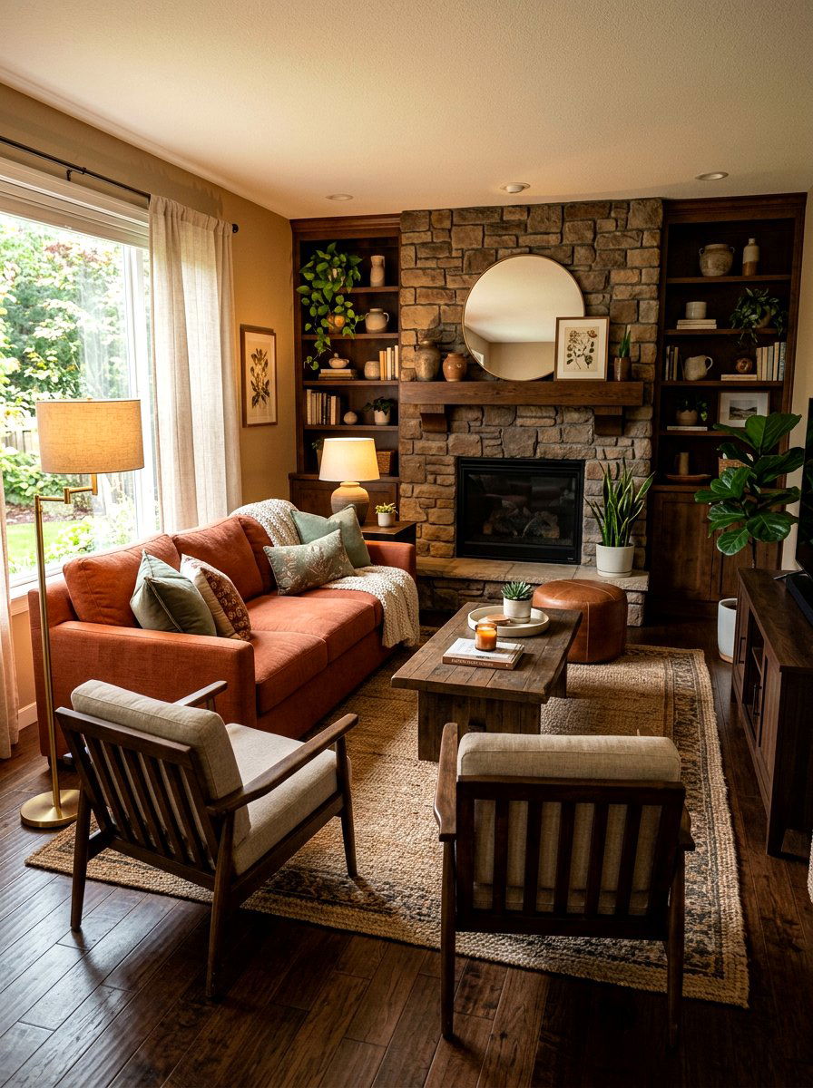 Earth Tone Living Room - 30 modern living room ideas