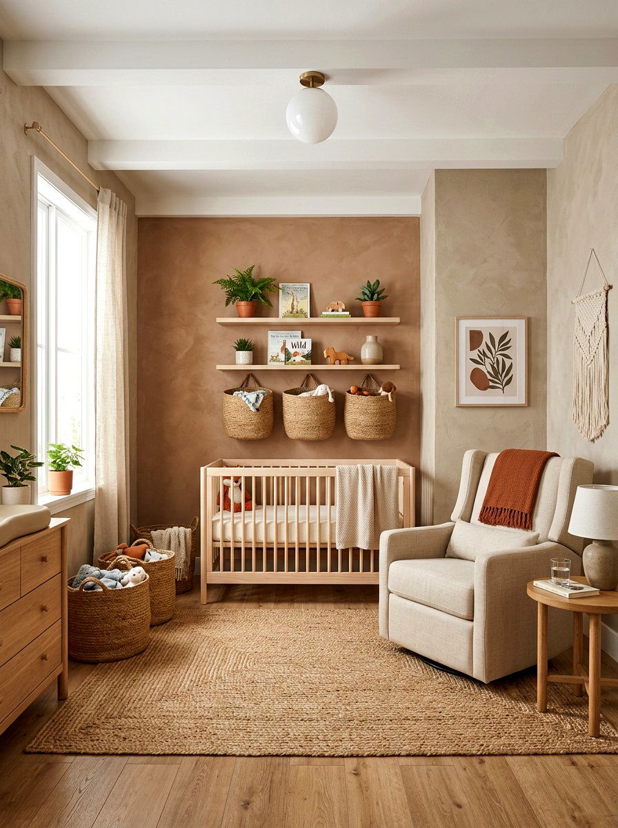 Earth Tone Nursery - 30 gender neutral baby room ideas