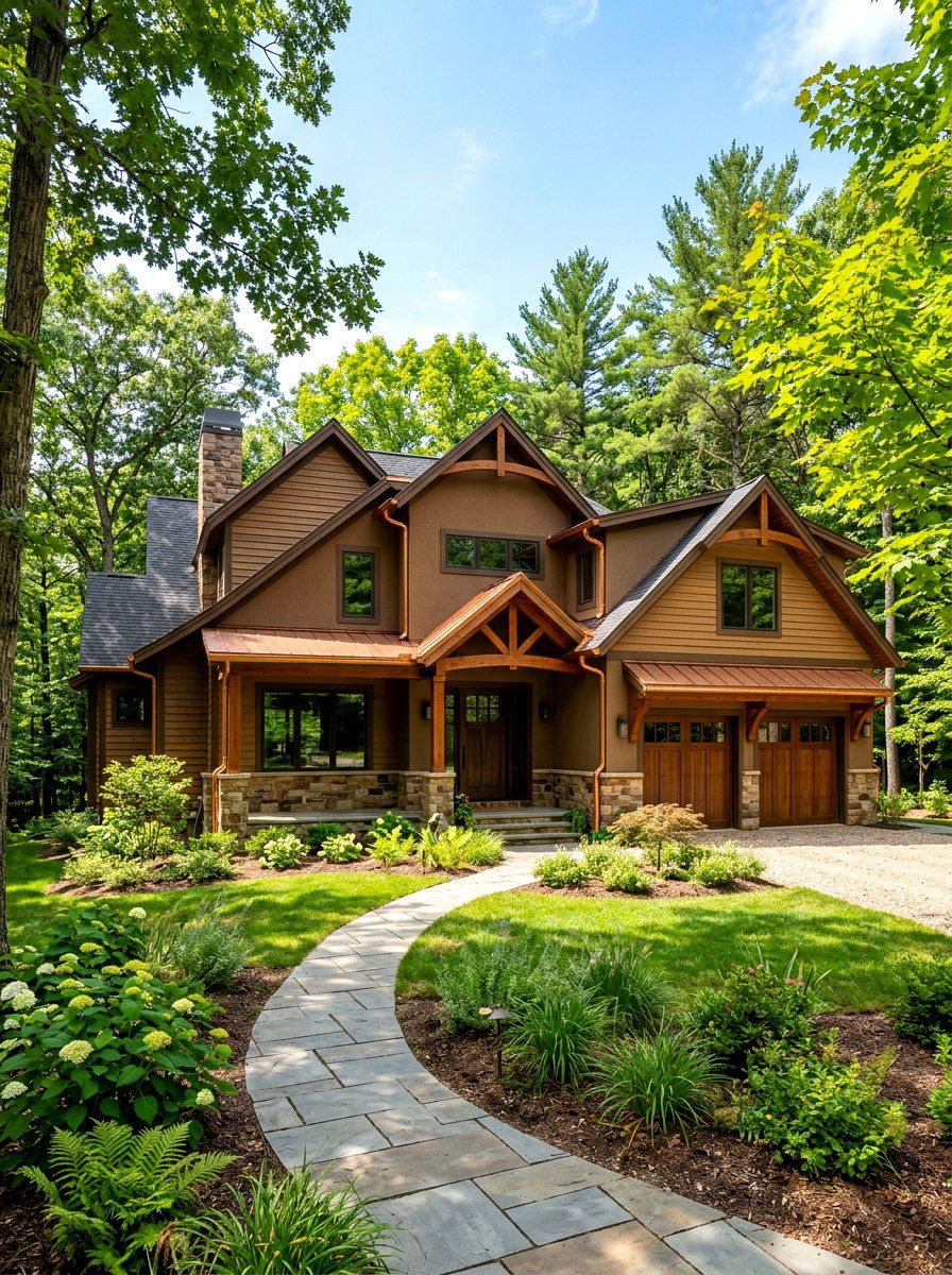 Earth Tone Palette - 30 craftsman exterior ideas