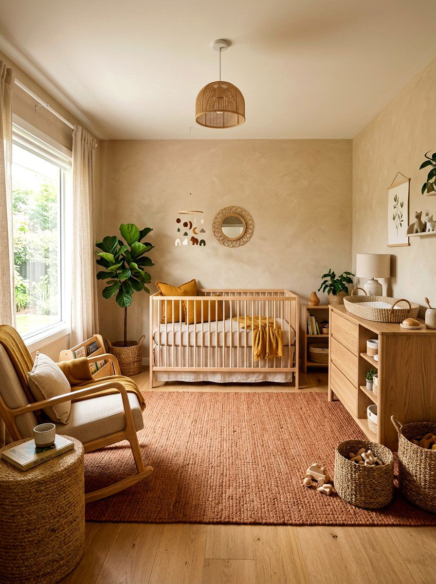 Earth Tone Small Nursery - 30 small nursery layout ideas