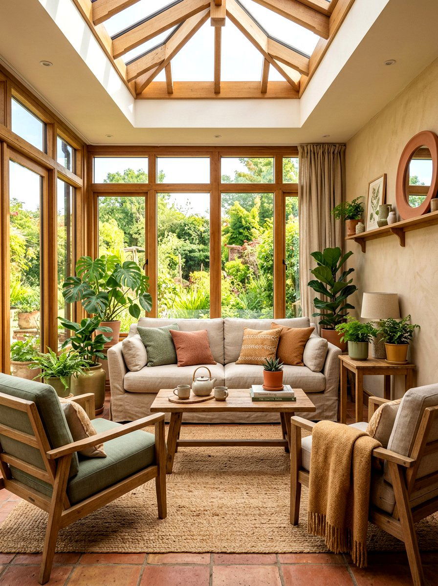 Earth tone sunroom - 30 boho sunroom ideas