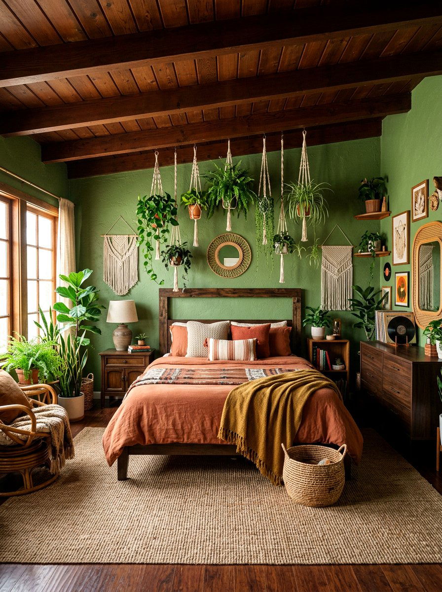 Earthy 70s Nostalgia Core Bedroom - 30 nostalgia core bedroom ideas