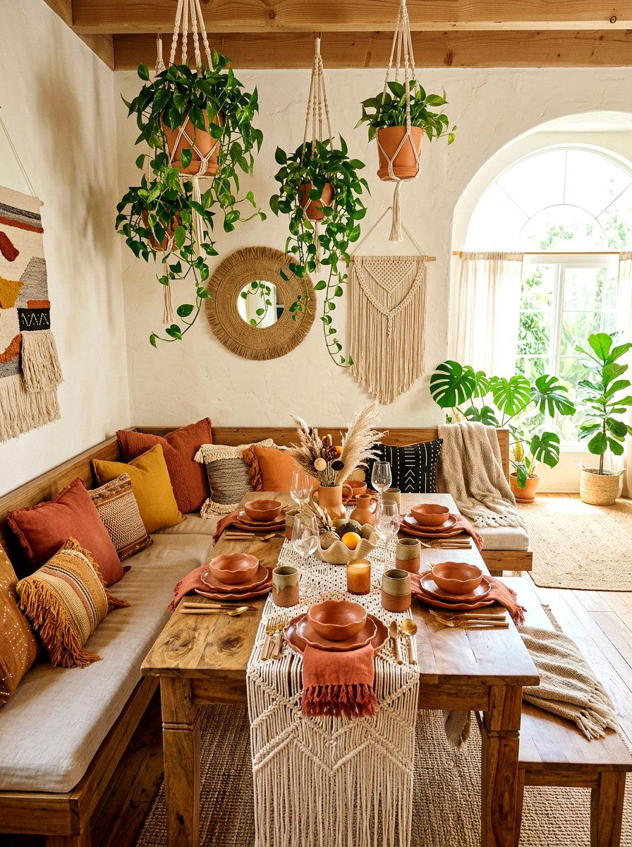 Earthy Boho Aesthetic - 30 everyday table setting ideas