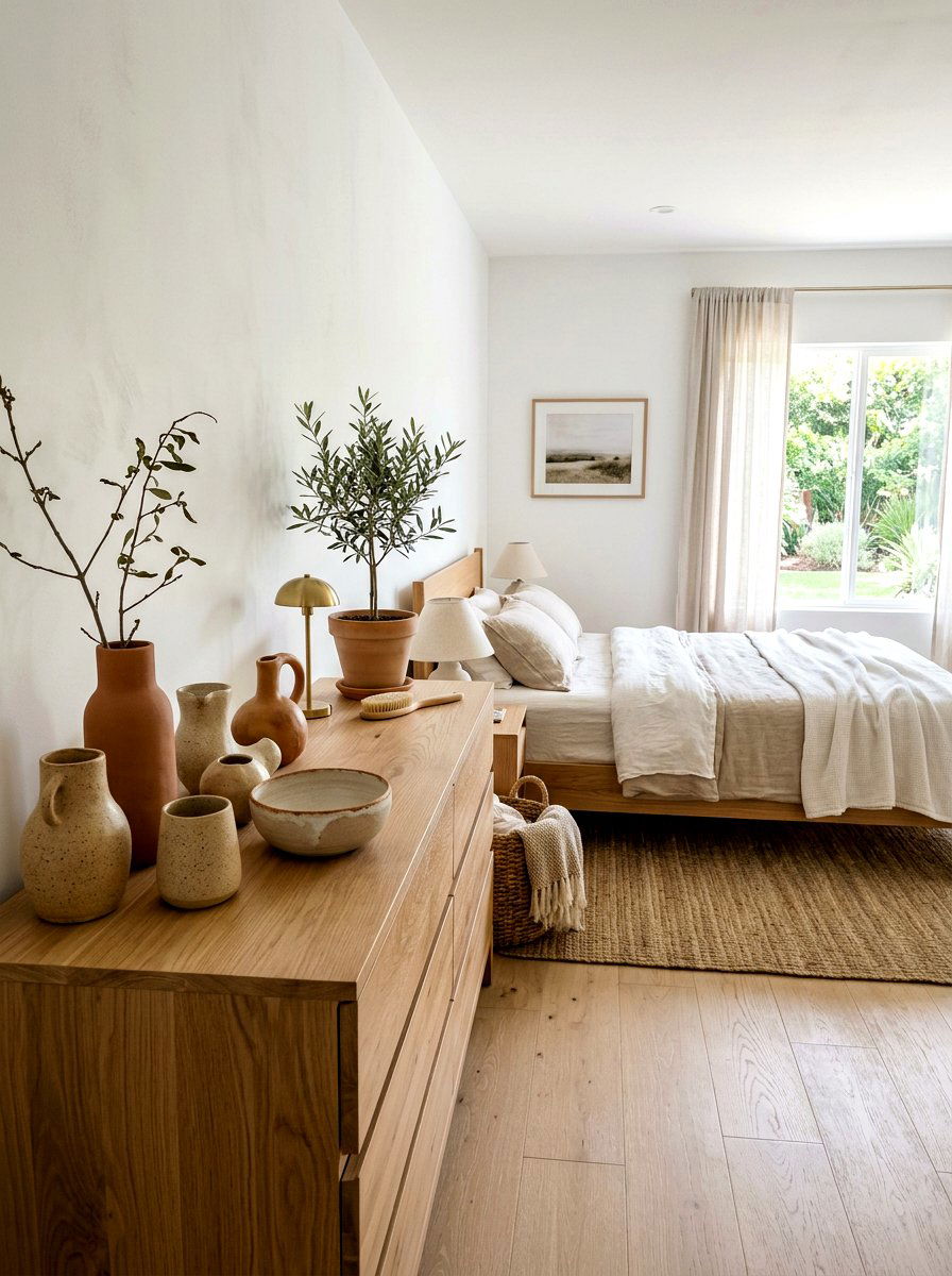 Earthy Ceramic Decor - 30 organic modern bedroom ideas