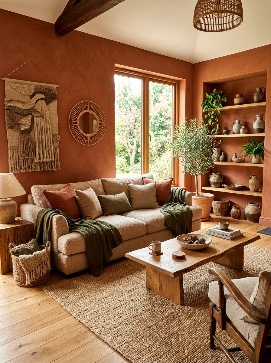Earthy Living Room - 30 cloud couch living room ideas