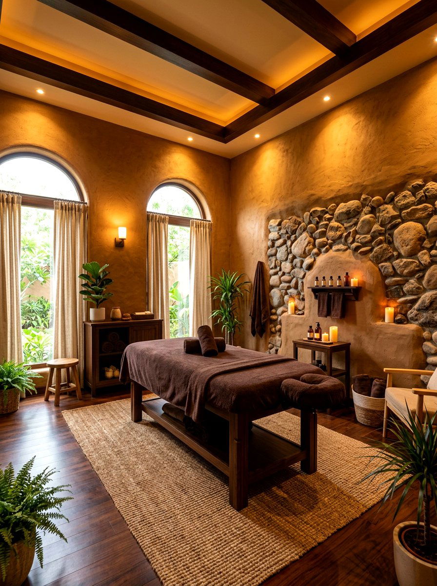 Earthy Massage Room - 30 massage room ideas